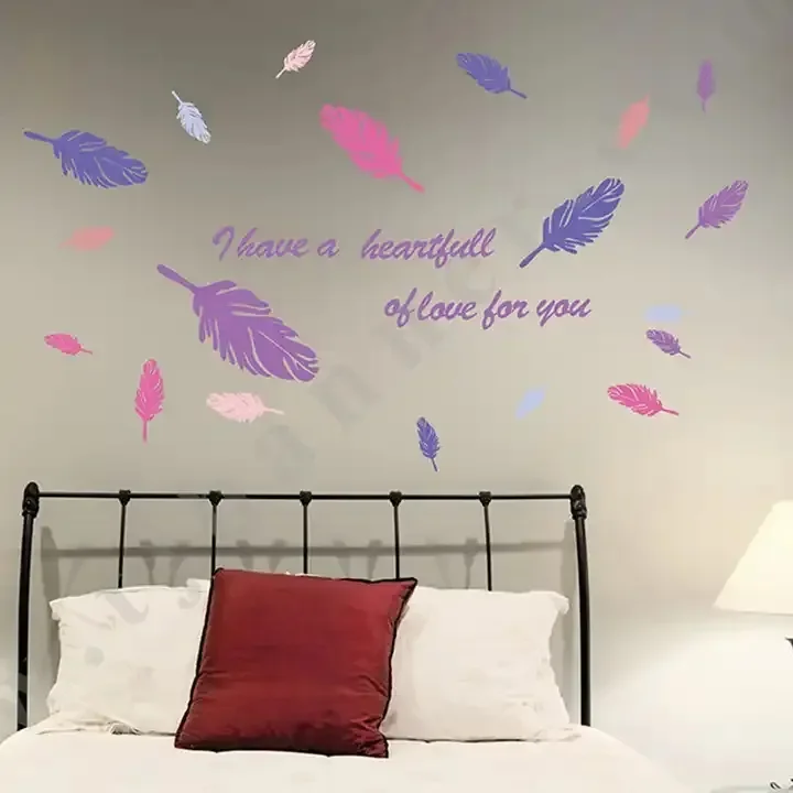 Wholesale Custom Colored Flowers Wall Stickers Romantic Flower Wallpaper 3d Background home decoration Large Size Wall Sticker