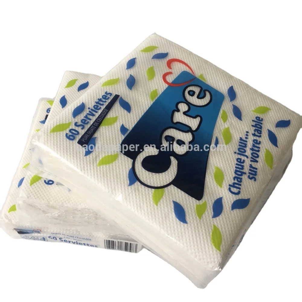 High Quality 2 Ply Paper Virgin Dinner Napkin Paper Napkins & Serviettes WHITE Virgin Wood Pulp Bag