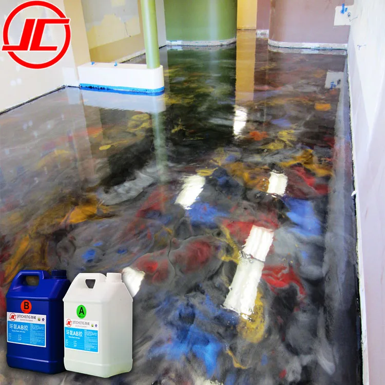 Modern Decorative Chemical Crystal Epoxy Floor Painting For Epoxy 3D Floor PVC Sticker Coating