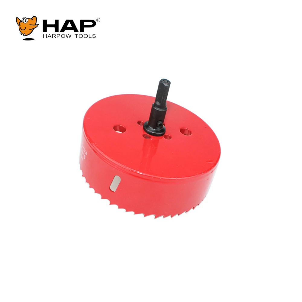 Various Size Red Color High Speed Steel Bi-Metal Hole Saw Core Drill Bit for Cutting on Steel Aluminium