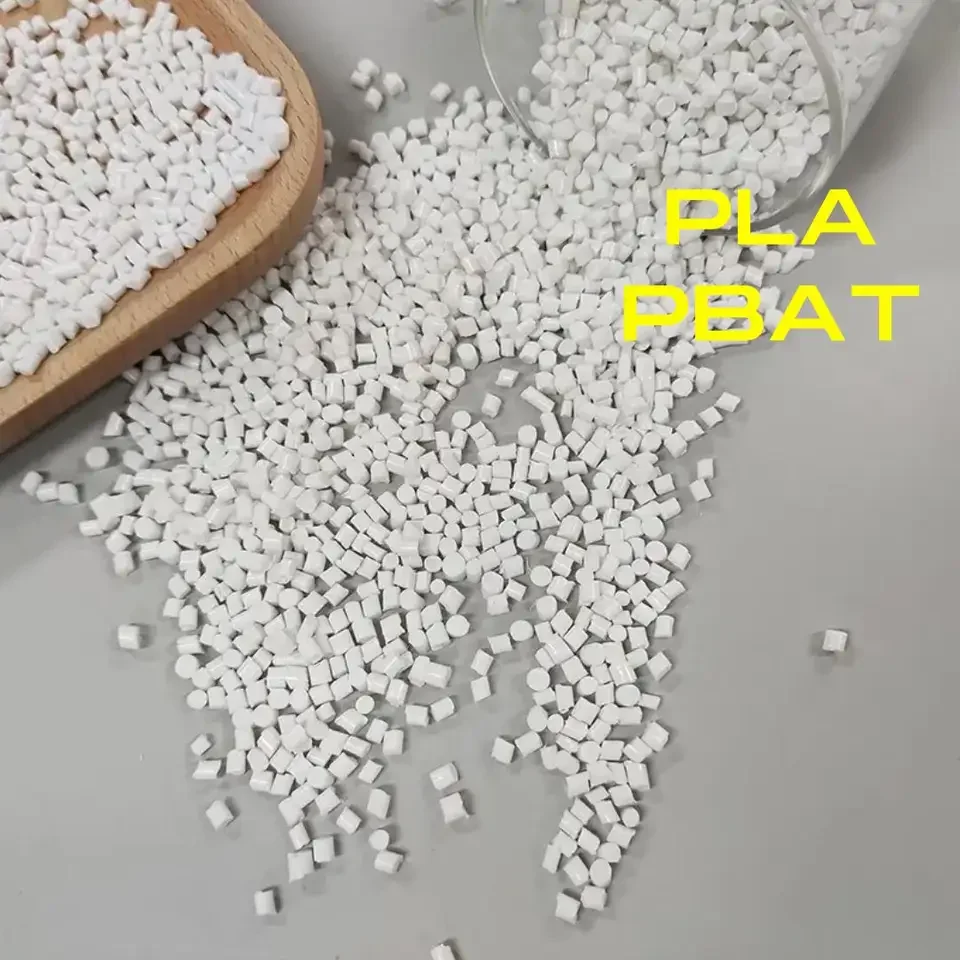 HENGLV 100% Biodegradable Plastic Pellet Raw Material Resin Plastic PBAT Granules PBAT Pellets White Granule Filament Plastic Raw PLA