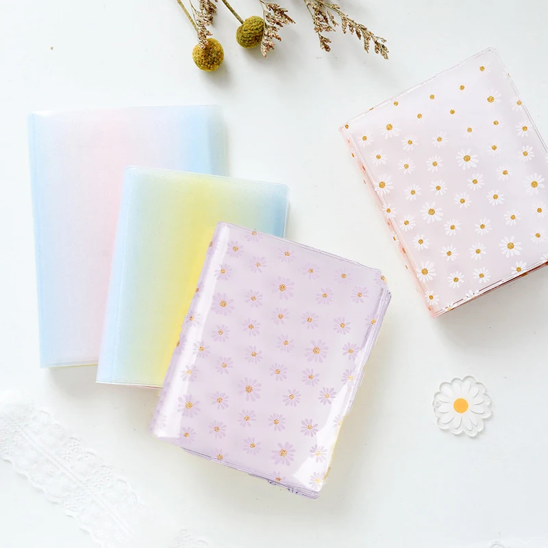 3/4/5/6 Inch Transparent Photo Album 72 Pockets Book Album for Instax PVC 3/4/5/6 Inch Album Daisy Printing Card Holder
