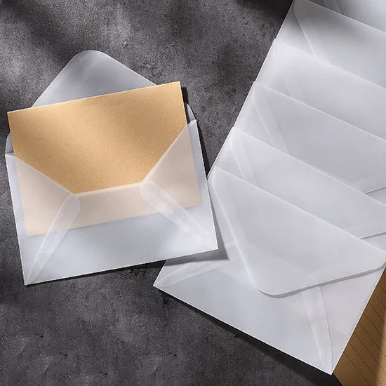 Custom jewelry packaging Vintage colored envelope letter set Blank Mini Paper Window Envelopes Wedding Invitation Gift Envelope