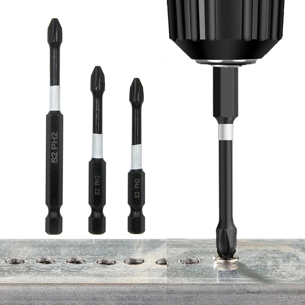 S2 impact strong magnetic anti slip cross screwdriver head electric hand drill screwdriver