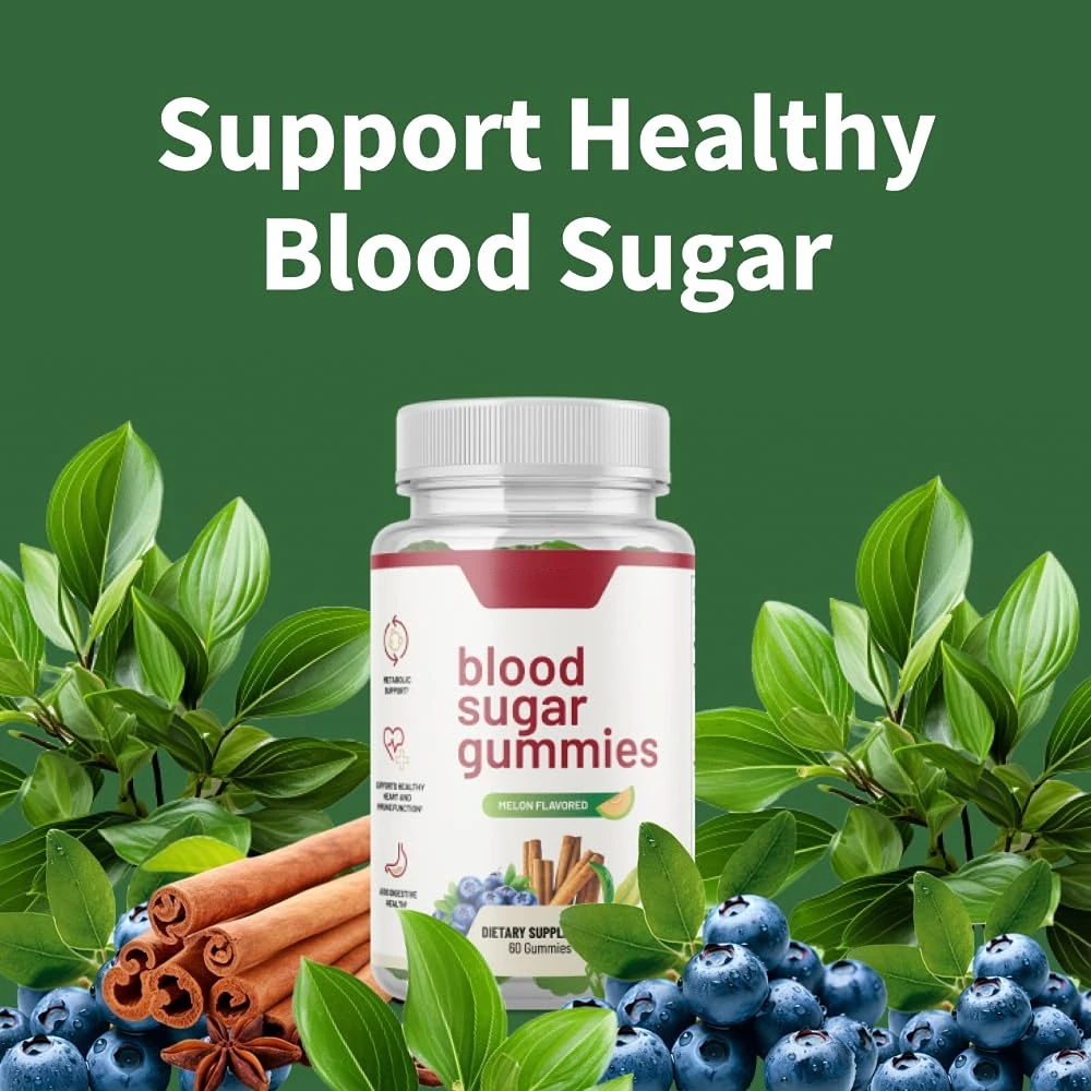 OEM Blood Sugar Gummies Support Healthy Blood Sugar Levels Cinnamon Bark Blueberry  Extract Gummies Heart Metabolic Support