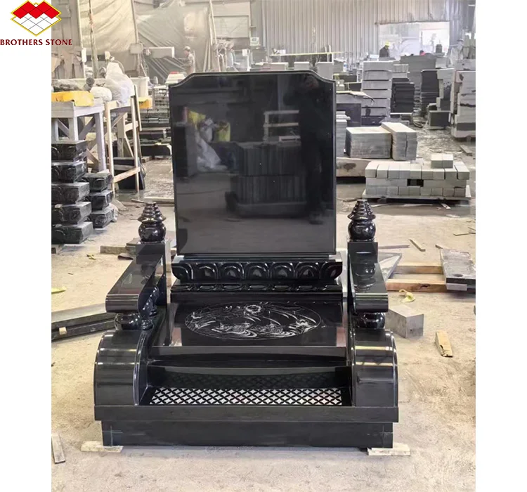 Modern Chinese Black Granite Tombstone Tile Pitctures and Prices Luxury Granite Monuments for Gravestone
