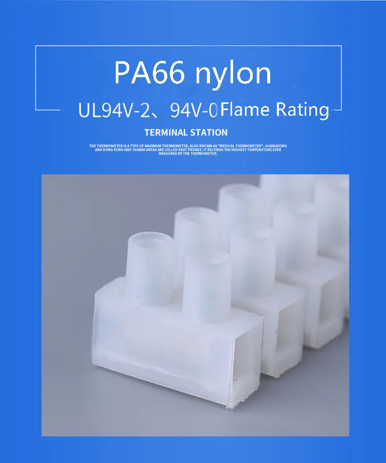 12 poles 12 Way push in Terminal Strip PA66 nylon plastic Insulated Electrical Wire Connector 12 pin terminal block
