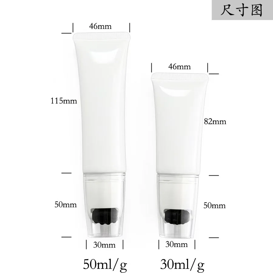 Stock 30g Plastic Tube 50ml Empty hand cream tube Massage tube plastic bottle