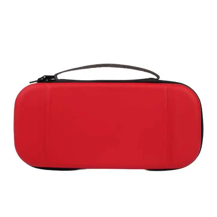 Custom Red Pu Hard Shell Zipper Close Eva Material Empty Game Console Storage Case