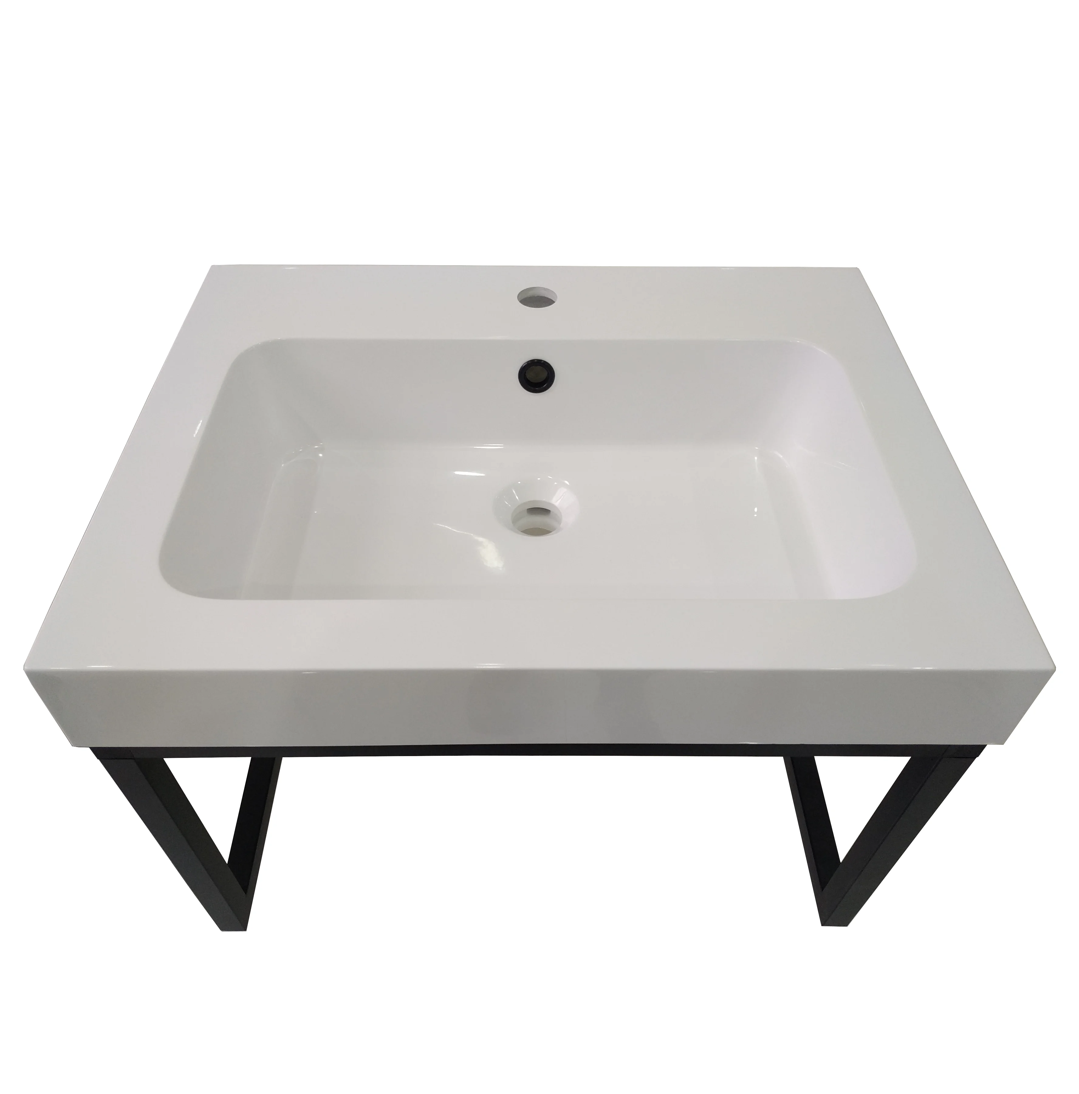 60CM size wide vanity basin pure white bathroom sink
