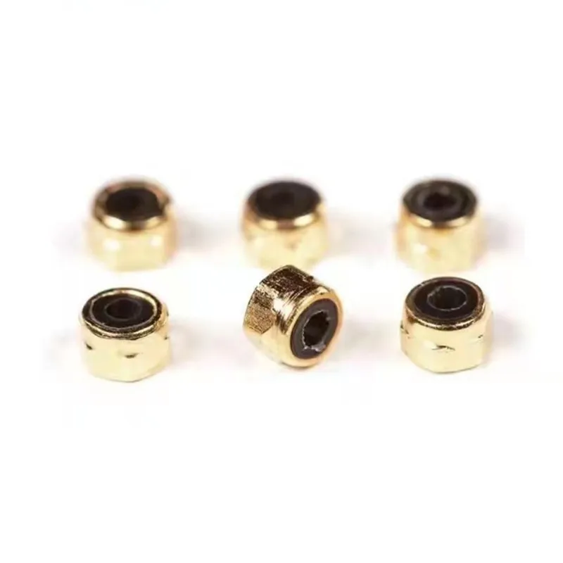Gold sliver black self lock nuts fingerboard locknuts