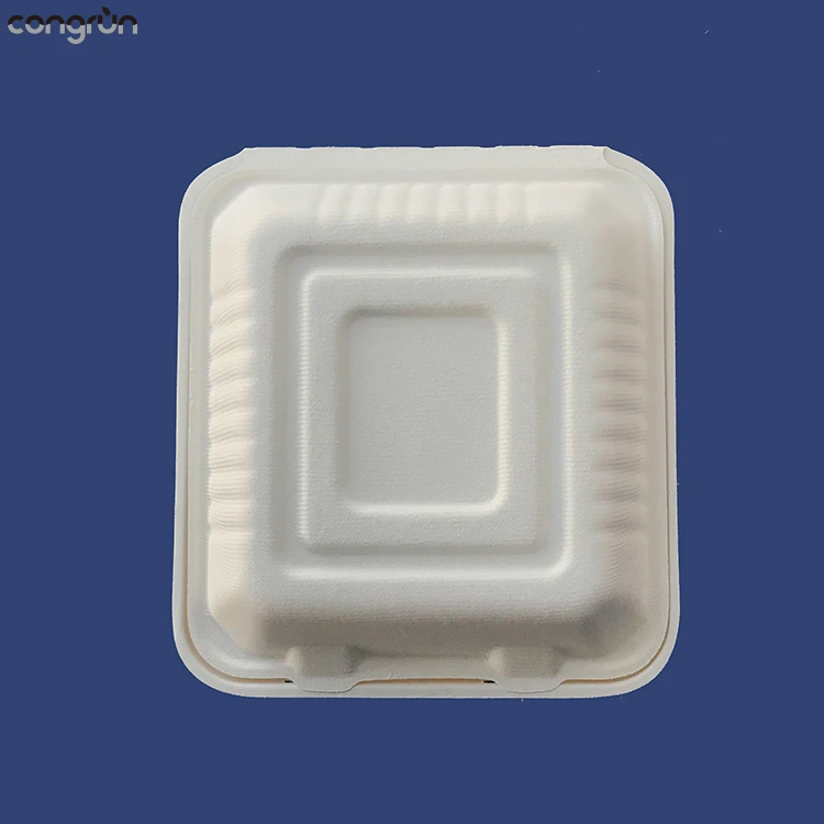 
Wholesale 1000ml 3 Compartment Biodegradable Disposable Corn Starch Lunch Food Box 