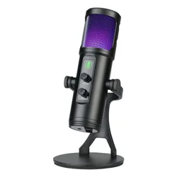 Wholesale USB Condenser Microphone Professional Podcasting Mic Studio Recording Microphone RGB Gaming Microphone With