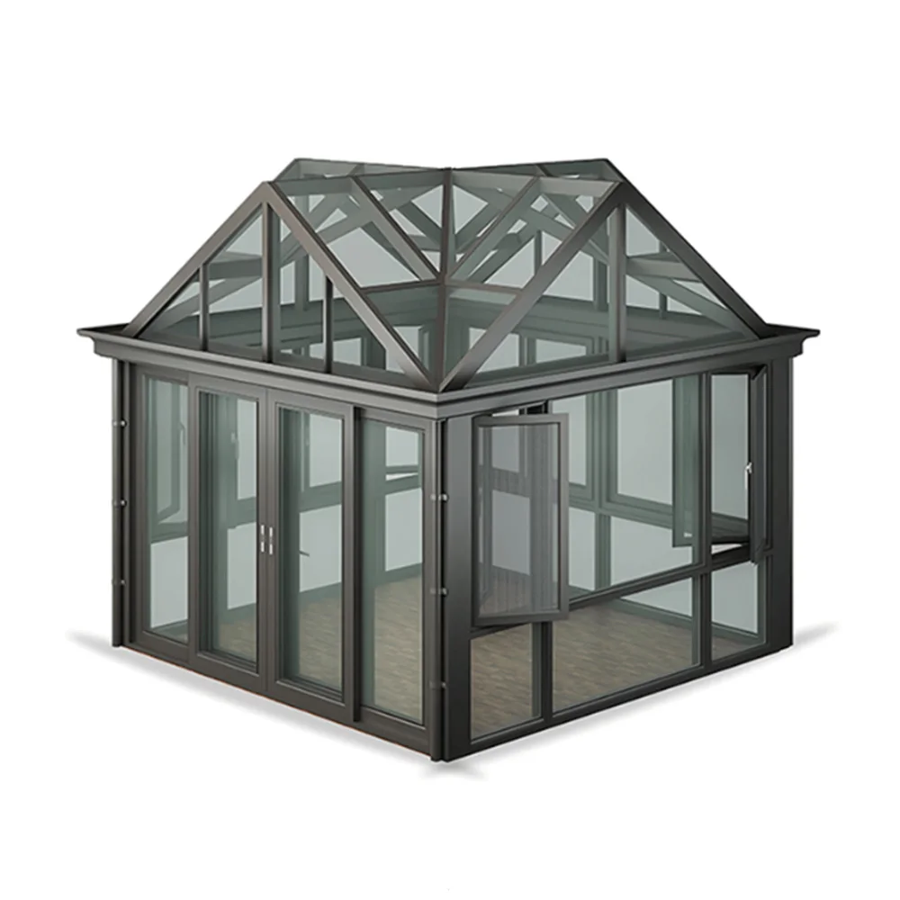 Hot sale in the Middle East premium customized thermal insulated SPA sun room aluminium framed tempered glass sun room