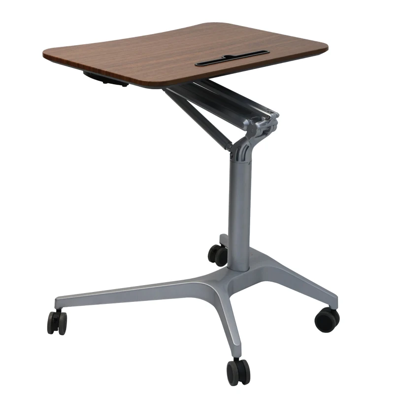 Standing pneumatic automatic lifting table computer office lazy adjustable lecture training desk
