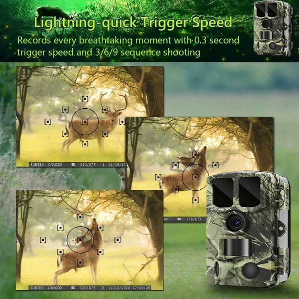 BSTCAM 4K 48M  base version  Video Resolution  120 degrees wide Angle  Live View Outdoor Wildlife  Motion Detection Trail Camera