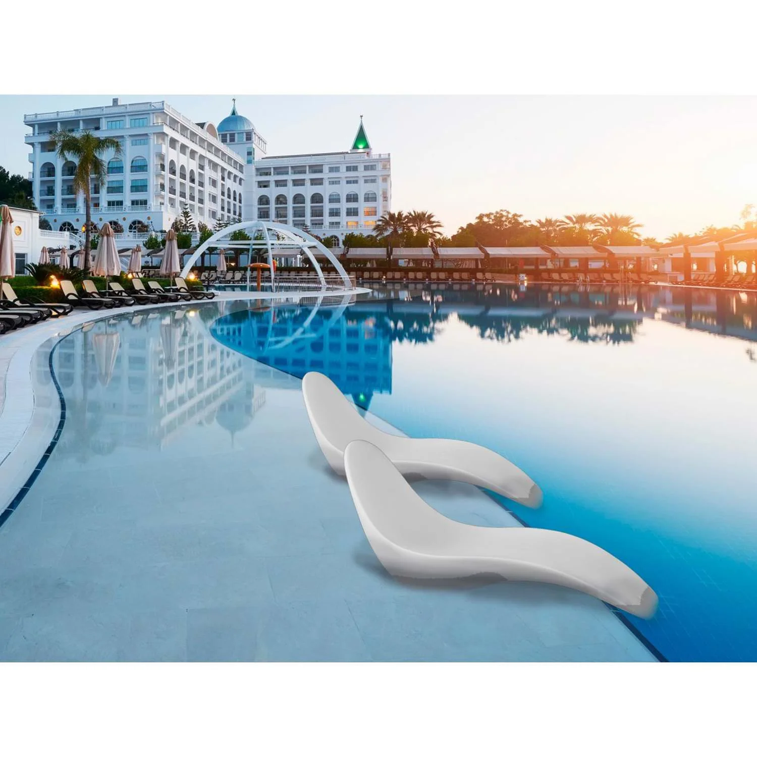 Best Quality Italian Luxury White Garden Chaise Longue Sined Chaise Longue Sirio For Export