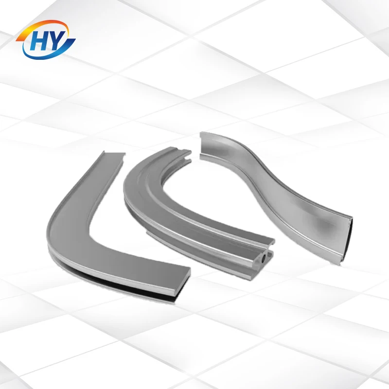 Custom All Kinds Of Bending Extrusion Aluminum Profile Round Shape Square Shape Powder Coated Aluminum Profile For Decoration