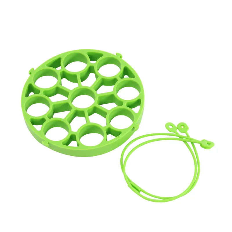 9 Holes BPA Free Silicone Egg Steamer Rack for Pot Accessories