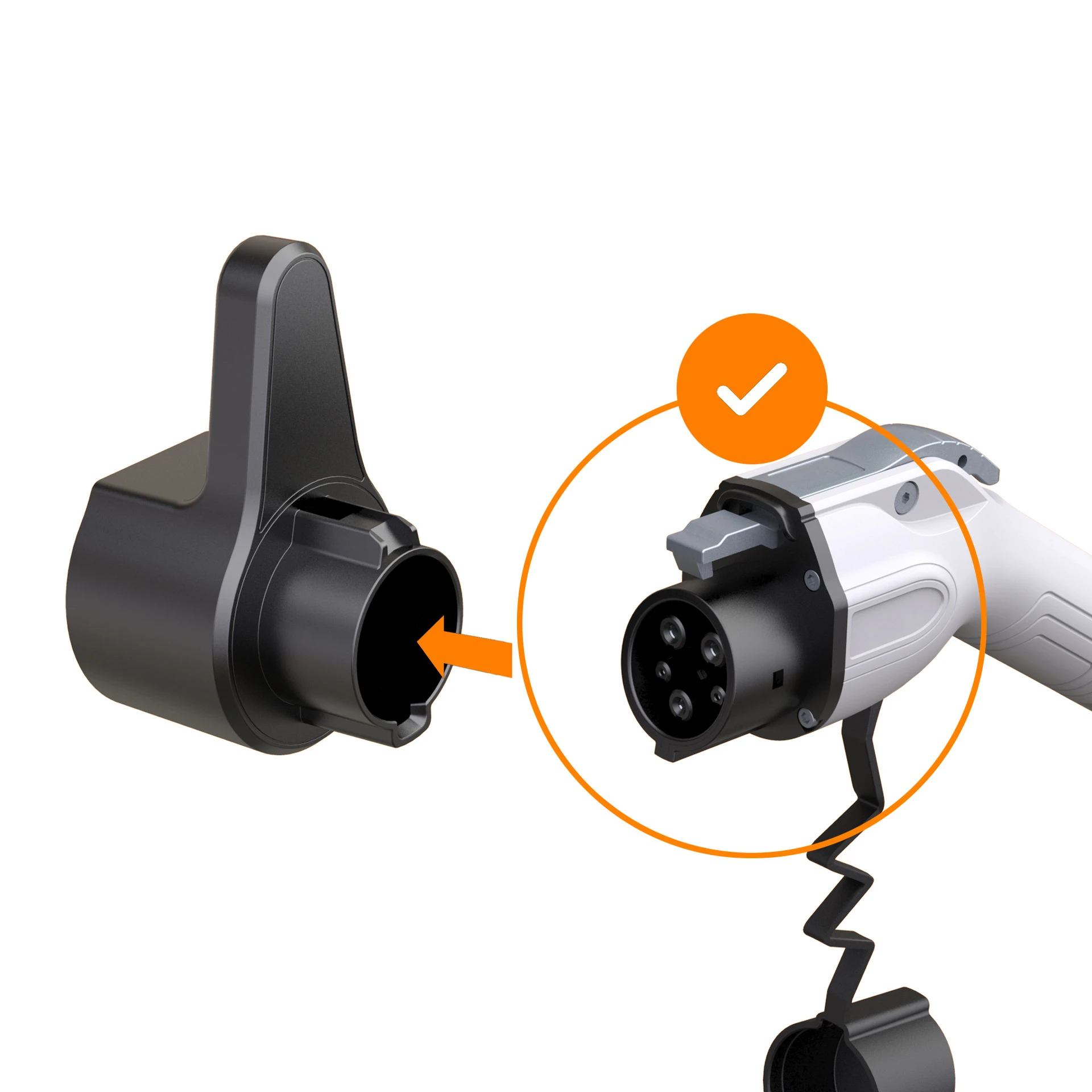 High Quality Manufcaturers sae j1772 Type 1 level 2 AC gun Plug  ev charger Virtual socket