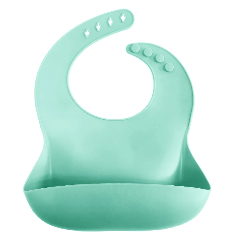 Wholesale silicone baby bibs with big  crumb ctacher