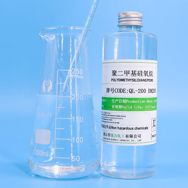Qianglu  manufacturers directly supply 100-viscosity dimethyl 201 silicone oil as additive raw material for cleaning product