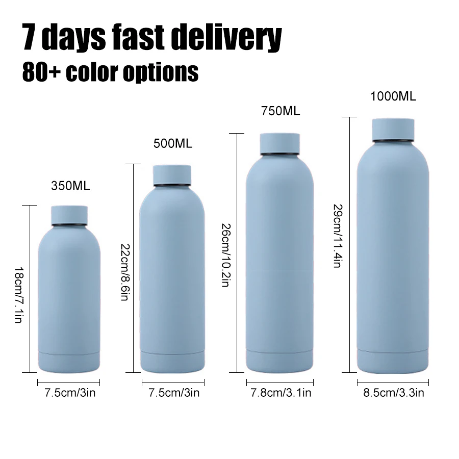 Hot Sale 500Ml Bpa Free Drinking Bottle Vacuum Flask Double Wall Stainless Steel Insulated Reusable Hot Water Bottle With Cover