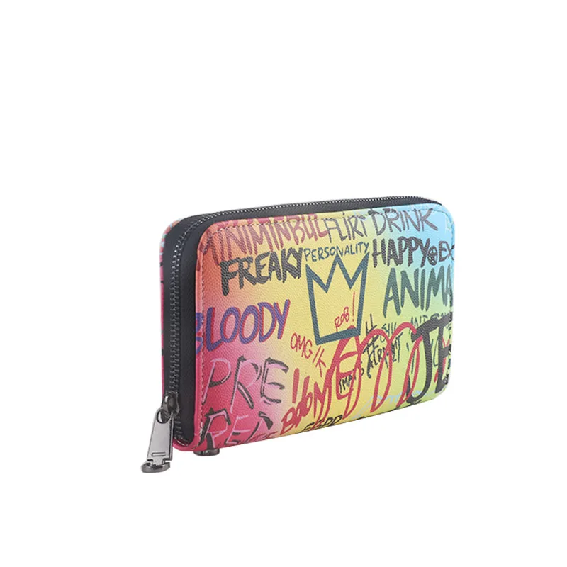 
Maidudu designer color graffiti wallet famous brands wallet woman from factory in Guangzhou MOQ2 