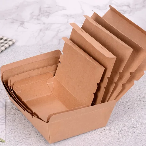 High quality Eco friendly Disposable customization  food packaging craft paper box
