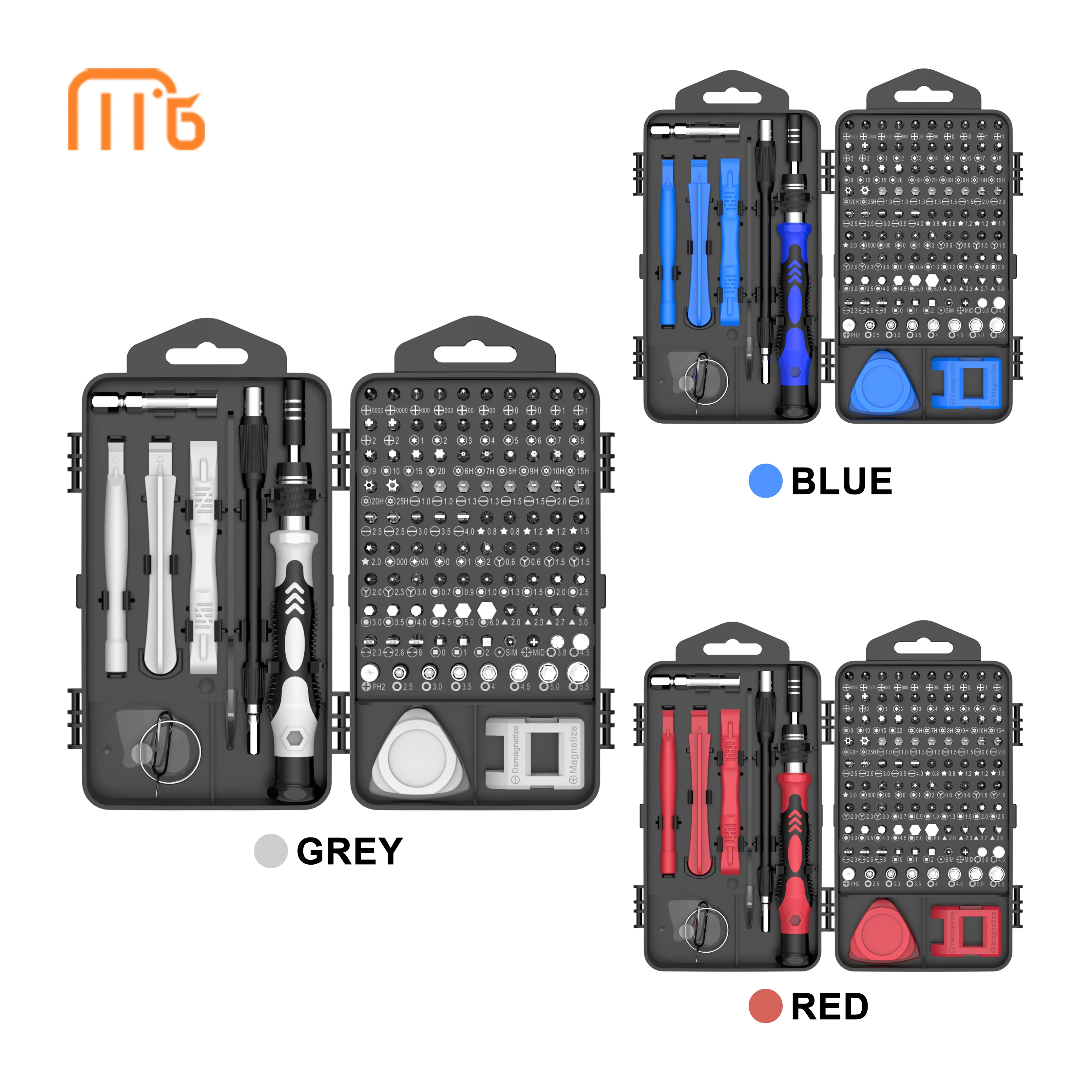 Precision Screwdriver Set Magnetic Driver Kit Chrome Vanadium Steel 117 in 1 Repair tool kit with 98 Bits