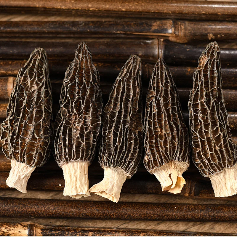 Seasonal New Crop Cutting stems Handle 3-5cm Black Morel mushrooms Yunnan Morchella Mushroom Dried Morel Morchella Mushroom