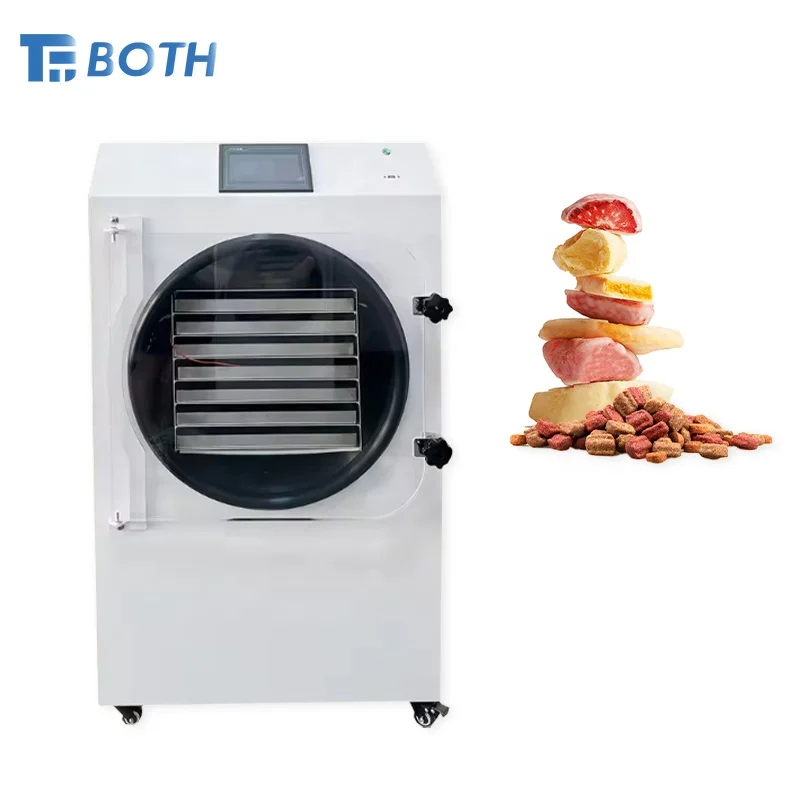 Small Scale Lyophilizer Machine Home Use 4kg 6kg 8kg 10kg 15kg Candy Fruit Vegetable Vacuum Freeze Dryer Mini