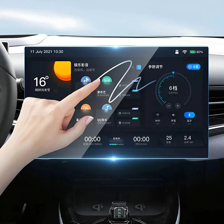 Hot Selling Car Navigation Touch Screen Protective Film Tempered Glass  Fit For BYD Seal Anti Scratch Screen Protector
