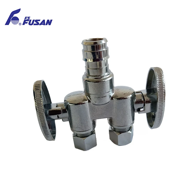 Kitchen quick connect angle stop valve hot sale brass