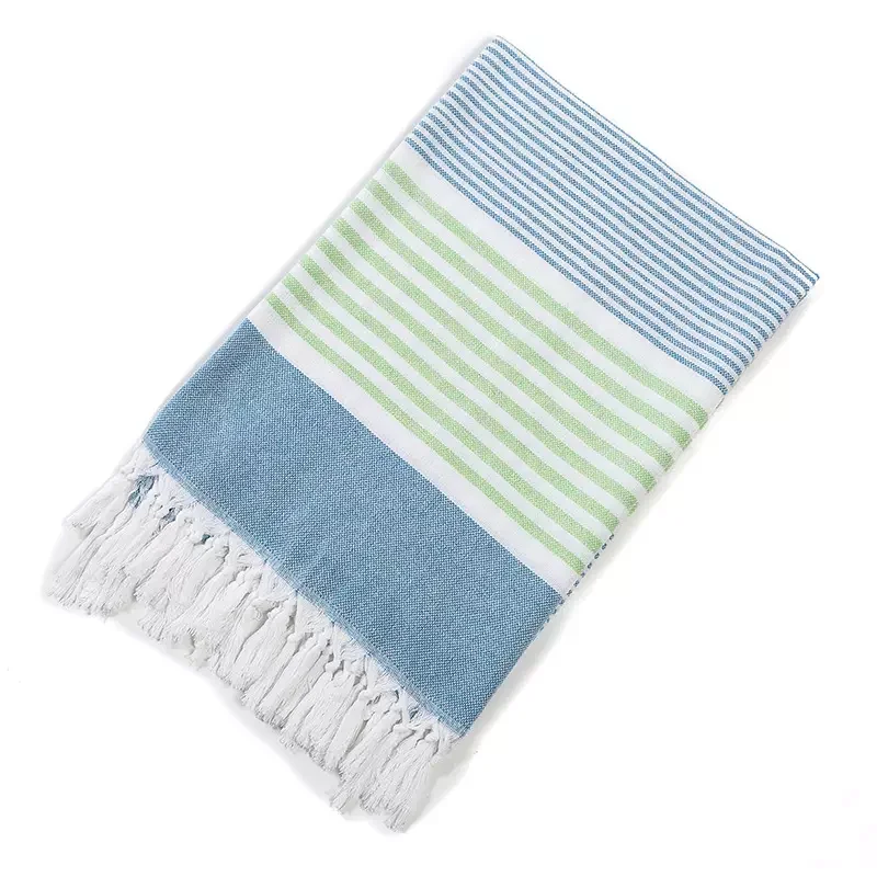 Wholesale  Bath Towel Custom Beige Turkish Beach Towel 100% Cotton Turkish Cotton Beach Towels With Tassels