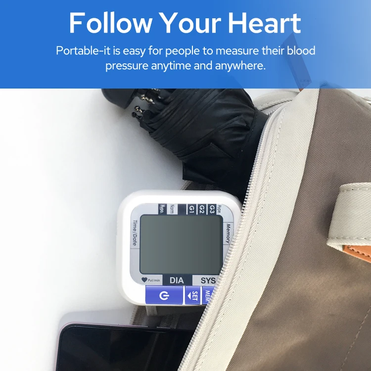 TRANSTEK Mini Compact Design Digital Wrist Sphygmomanometer Blood Pressure Meter Portable Wrist BP Monitor