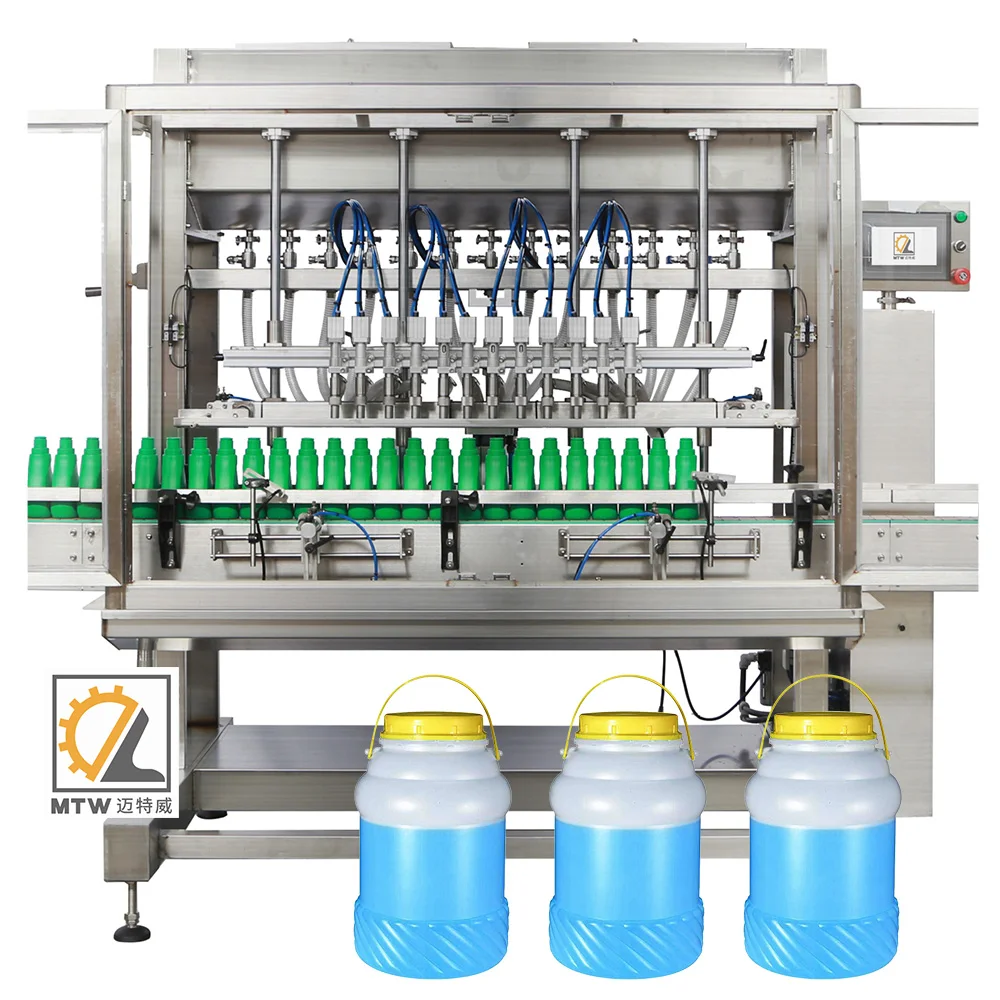 MTW Professional Manufacturer automatic plant fertilizer 8 head overflow bottling filling machine