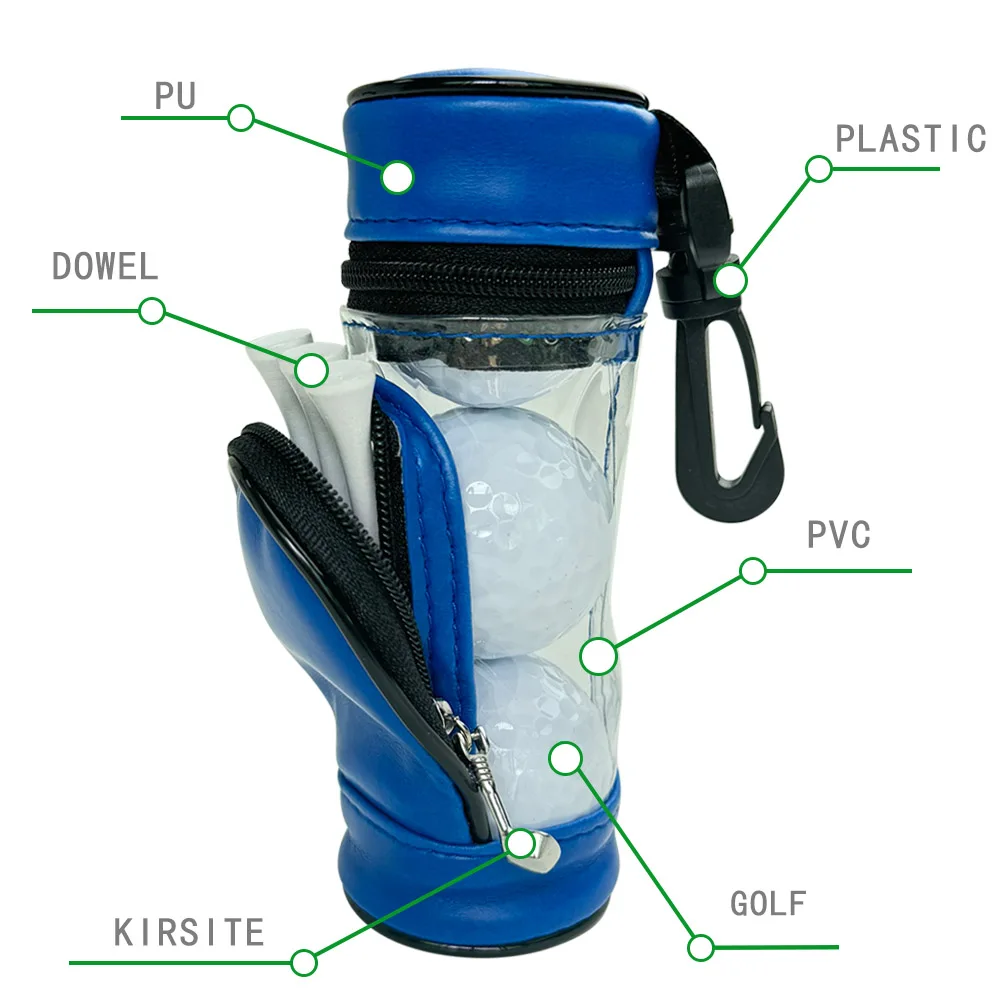 Factory Wholesale Small Golf Ball Storage Bag Pocket Holder Case Outdoor Sports Accessory for Men Women Golf Sports
