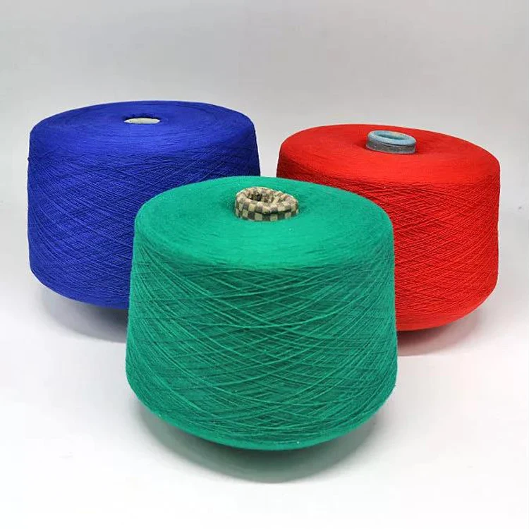 
China Yarn Manufacturer Wholesale Colored 100%Polyester Yarn 