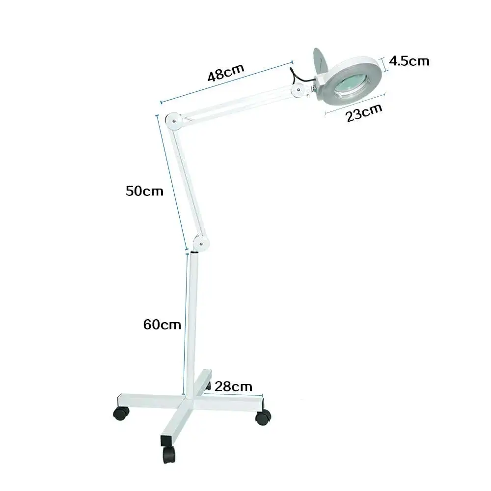 Concise Home magnifying lens lamp led cosmetic magnifier with stand 5X professional magnifying lamp glasses