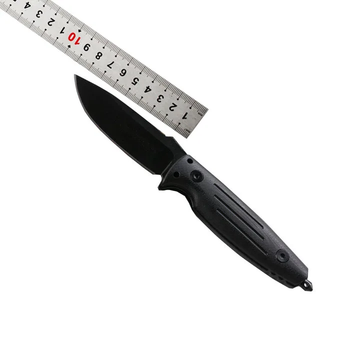 OEM wholesale Russia hot sell D2 blade with G10 handle pocket hunting fixed knife EDC outdoor tactical knife with compass