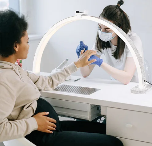 New Design 30w Professional Moon Shape Table Nail Lamps Stepless Adjustment Gel Polish Nail Lamp Dryer Machine