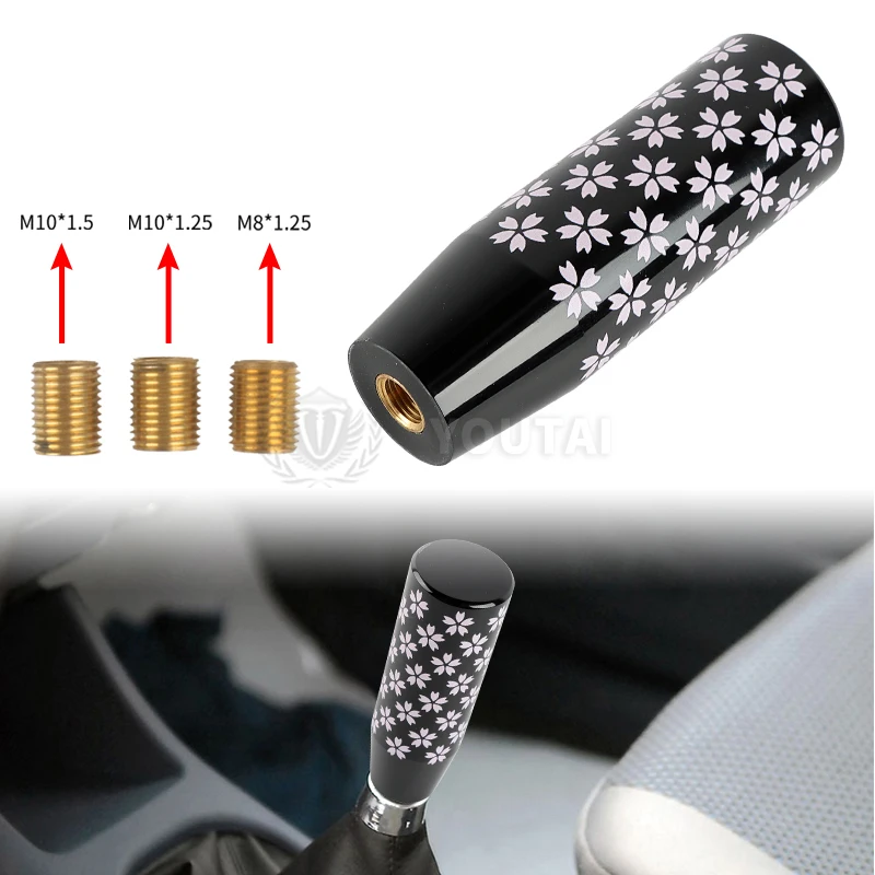 Sakura Look Resin Material Universal shift knob 12cm 15cm JDM gear knob