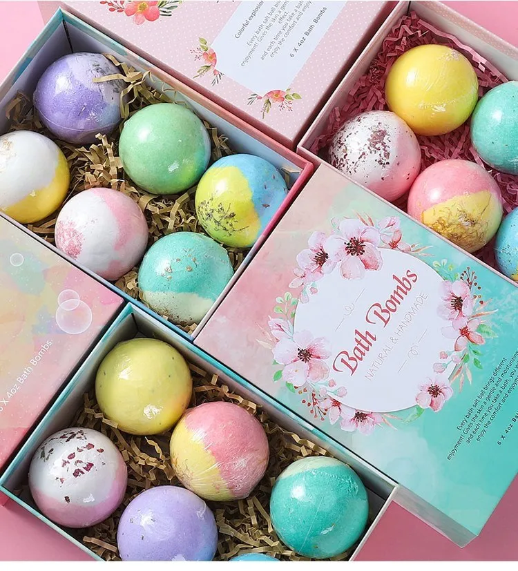 custom colorful wholesale luxury kids natural bathbomb gift setherbal hemp vegan mini fizzy bath bombs