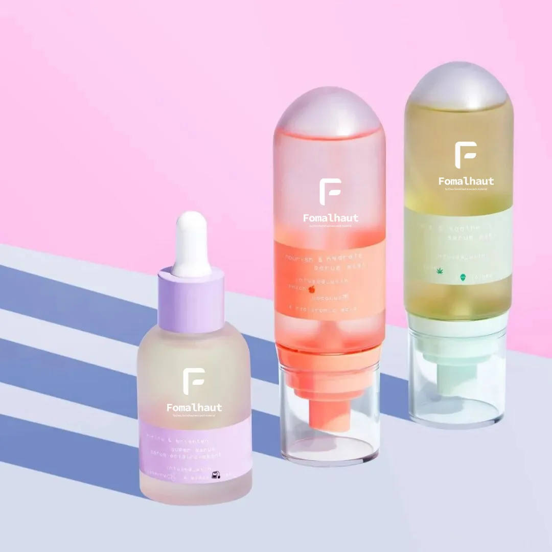 Eco friendly 100ml Round PET Bottle Packaging Plastic Spray Mist Bottles