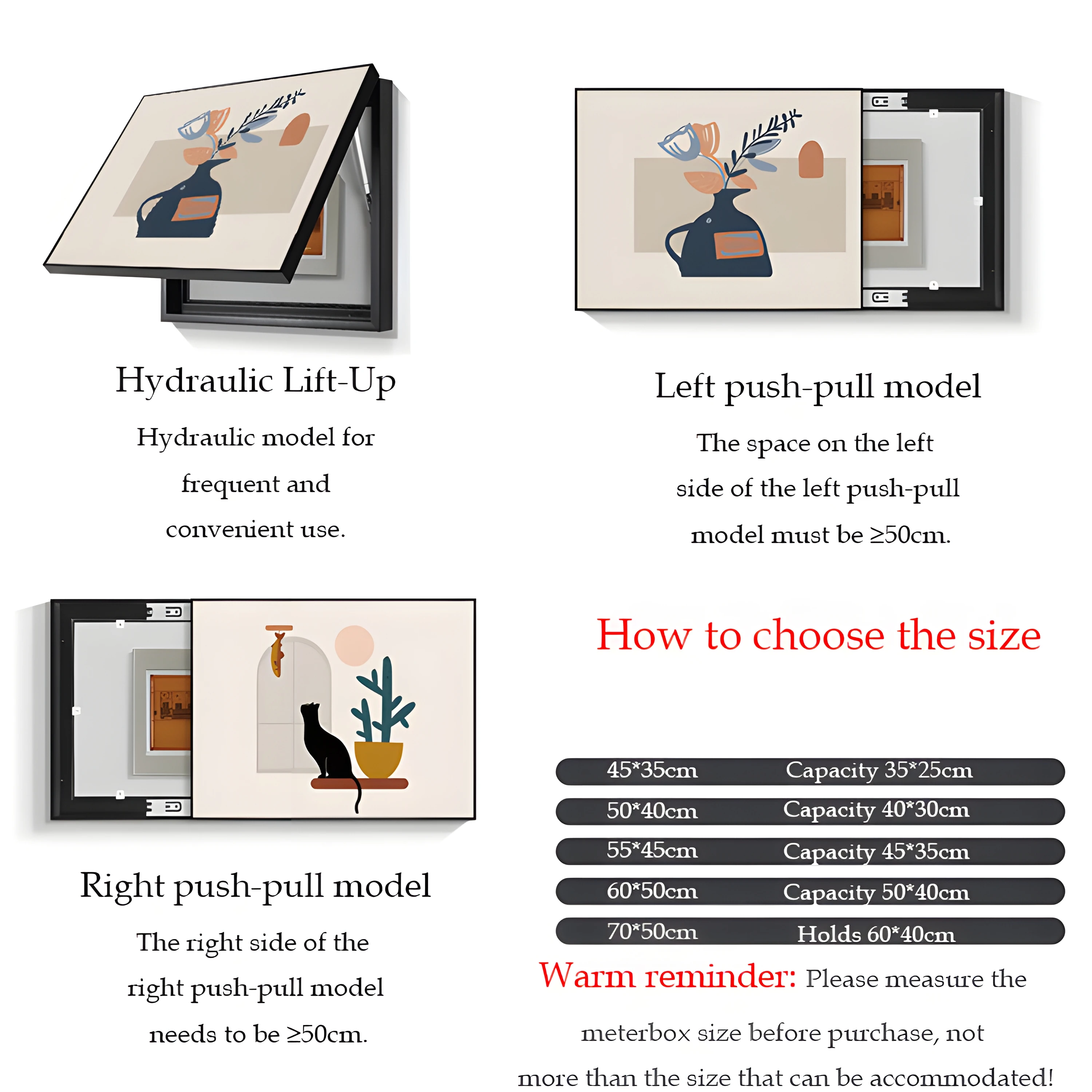 Modern Home Decor Punch Free Framed Electricity Meter Box with clocks still life Wall Art Weak Electricity Box Hanging Painting