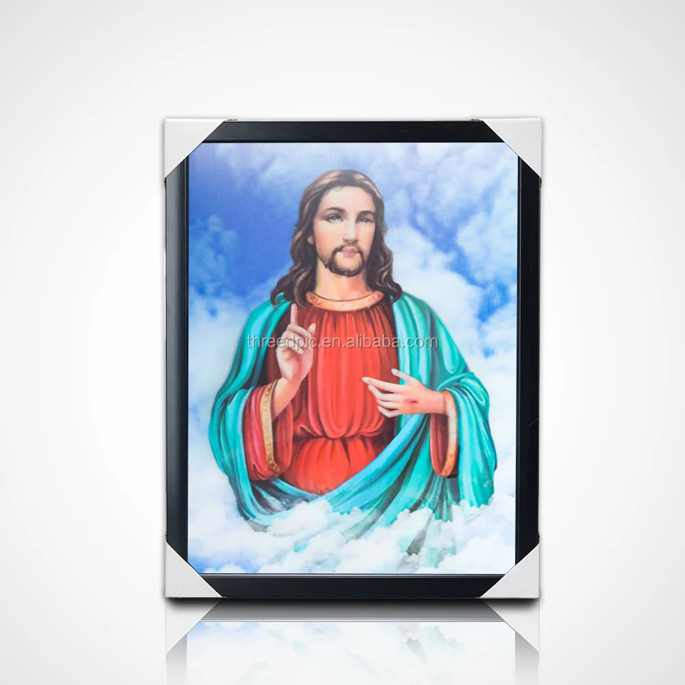 Лидер продаж 3D картина с Иисусом 5D печатный постер Иисуса Христа для домашнего