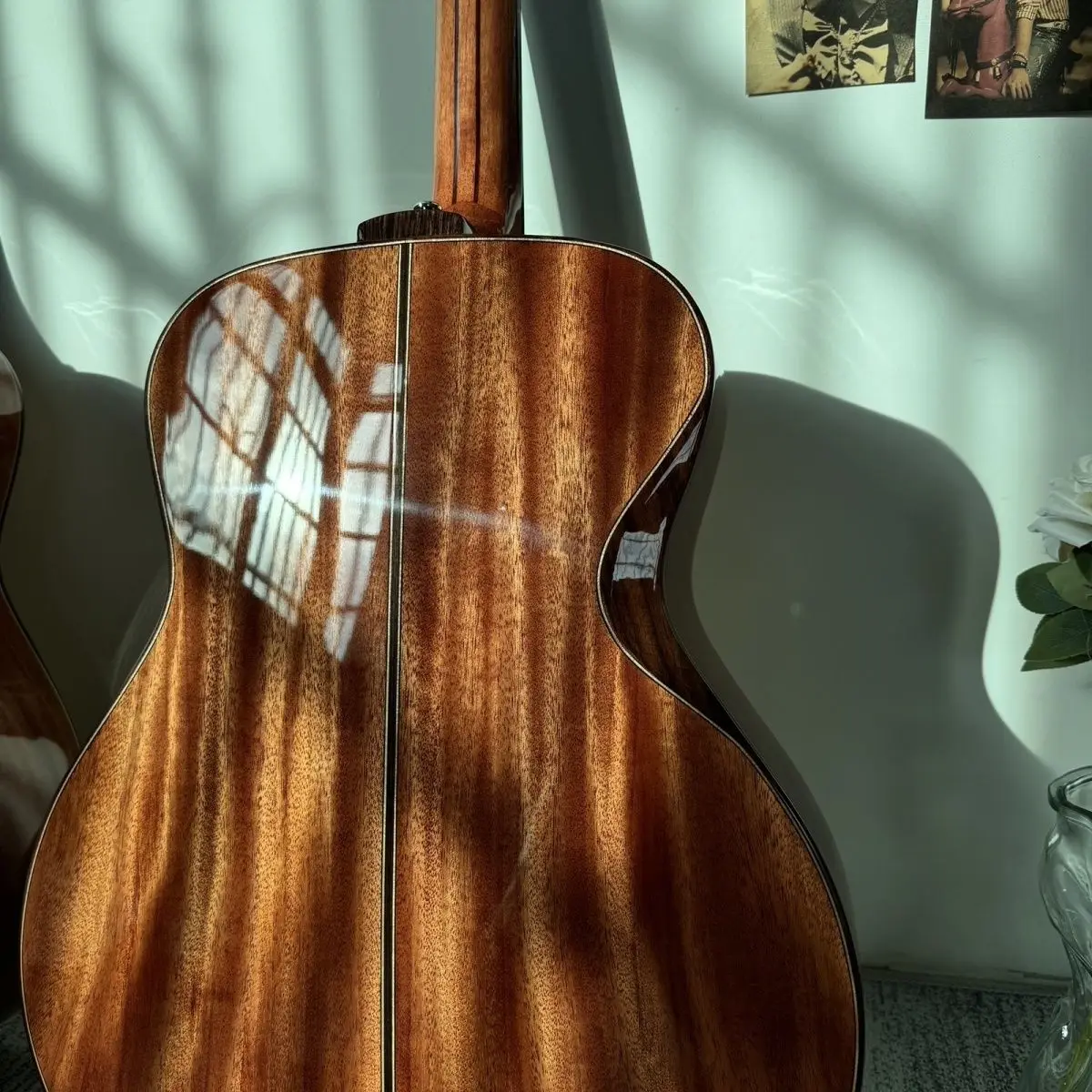 41-Inch Dreadnought  All Solid Spruce Mahogany High Quality Acoustic Guitar Handmade All-Bone High-End