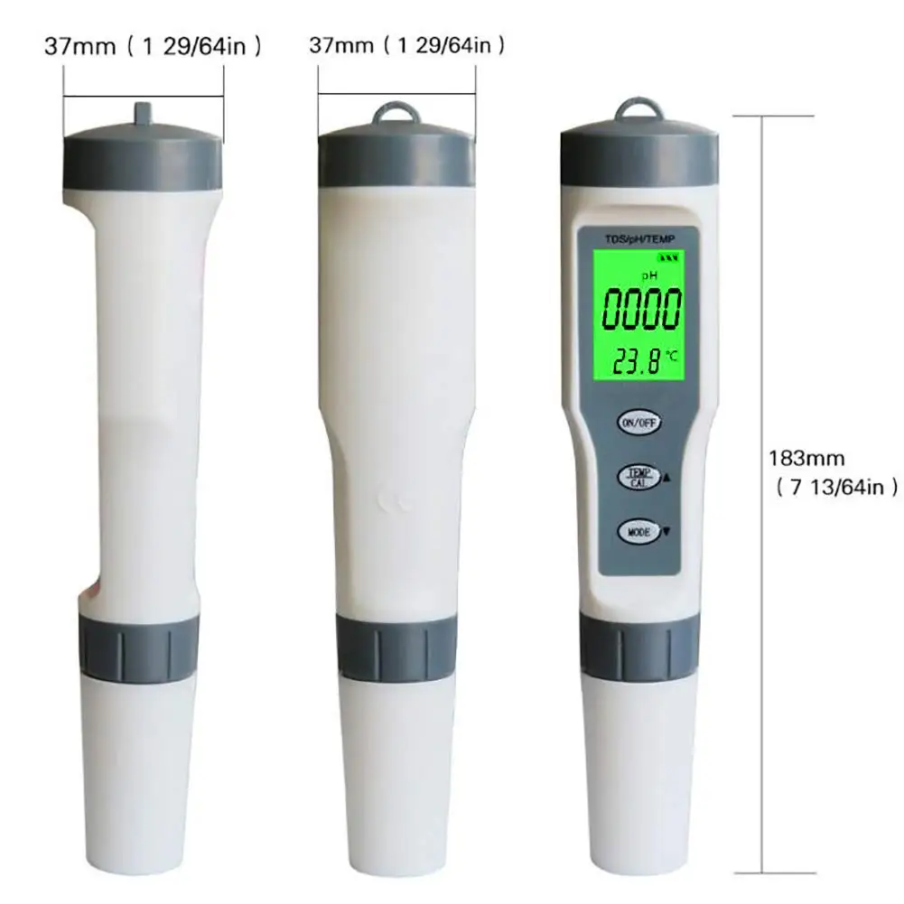 XINGBA Portable Digital PH Meter 0.00-14.0 PH Tester TDS