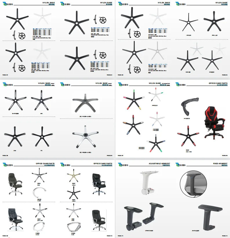 White office chair PP armrest accessories, comfortable seat essential furniture accessories